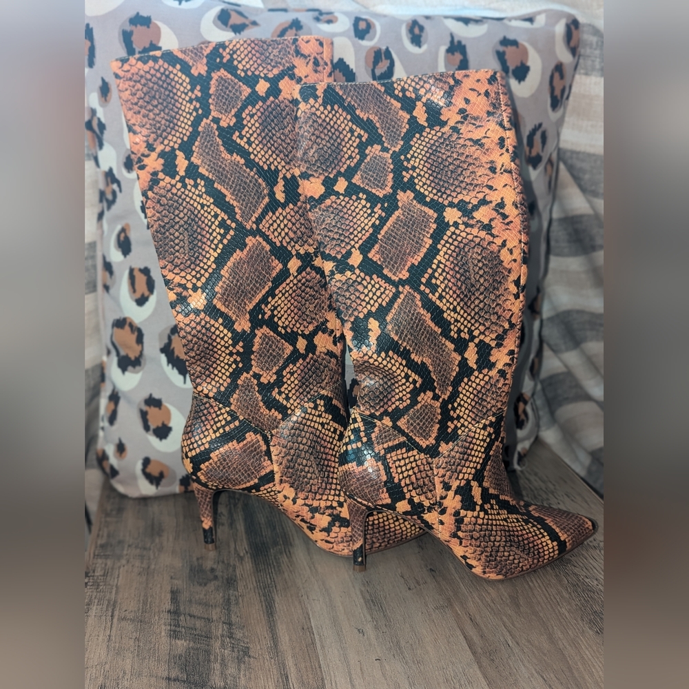 Steve Madden Animal Print Heeled Boots